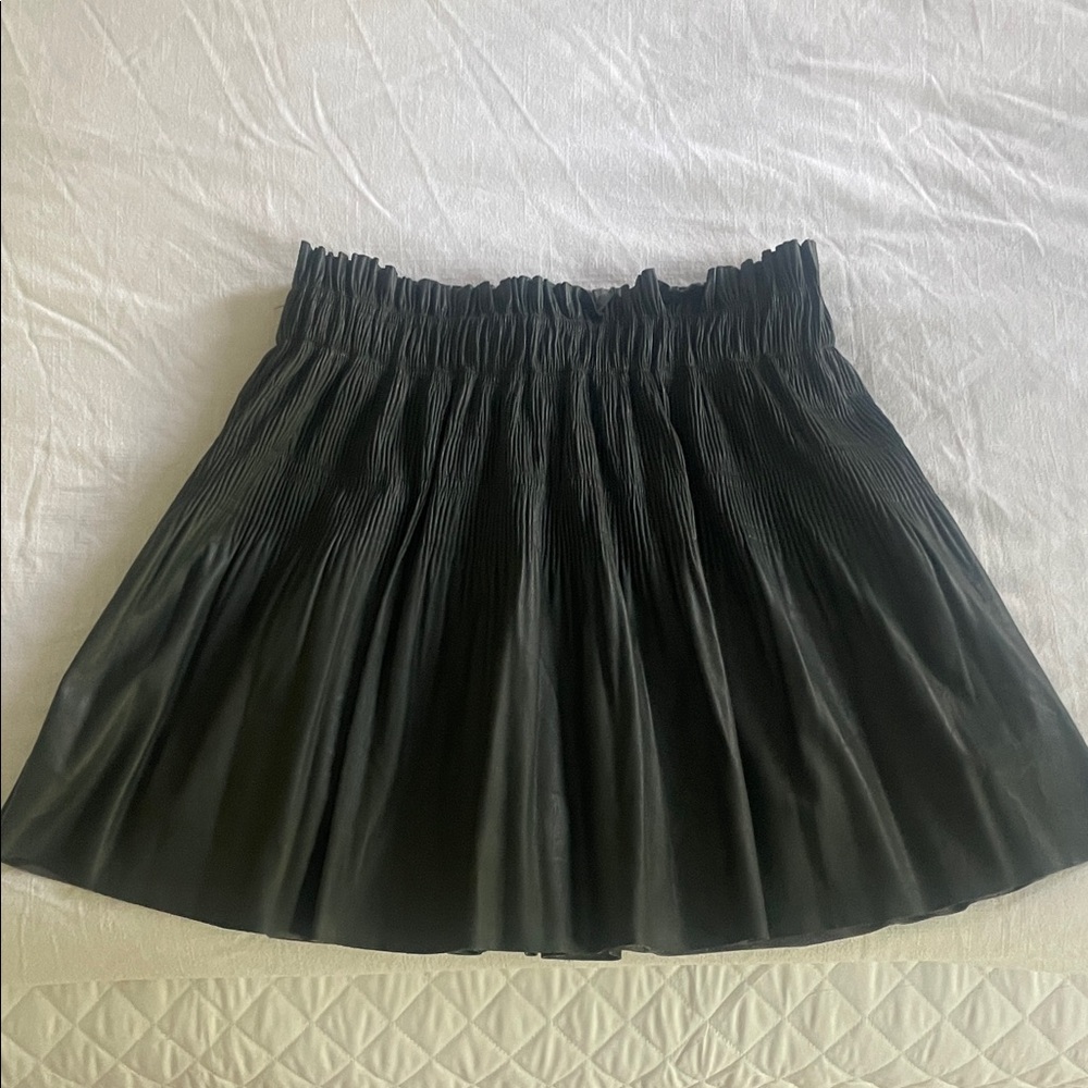 7 For All Mankind Leather Mini Skirt